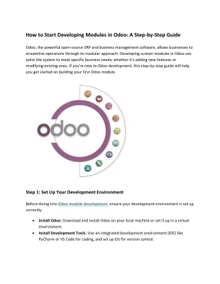 How to Start Developing Modules in Odoo: A Guide