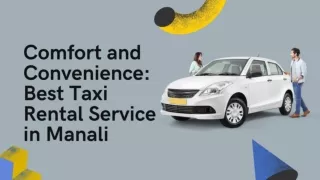 Best Taxi Rental Service in Manali - Manali Holidays