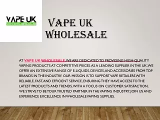 Vape UK Wholesale