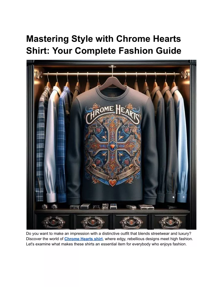 mastering style with chrome hearts shirt your