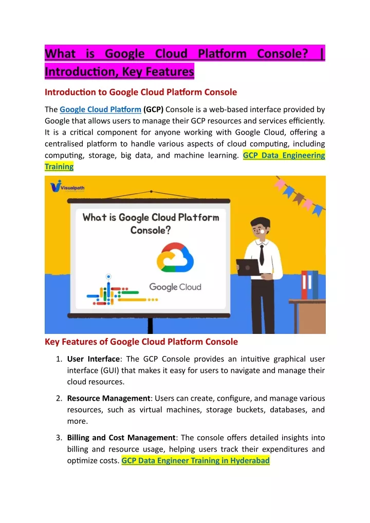 what is google cloud platform console