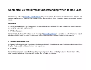 Contentful vs WordPress: Understanding When to Use Each