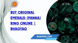 Buy Original Emerald (Panna) Ring Online  BhagyaG