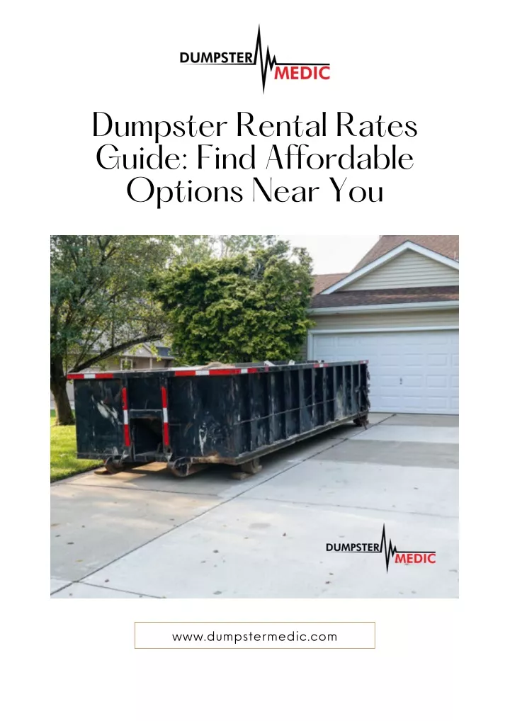 dumpster rental rates guide find affordable