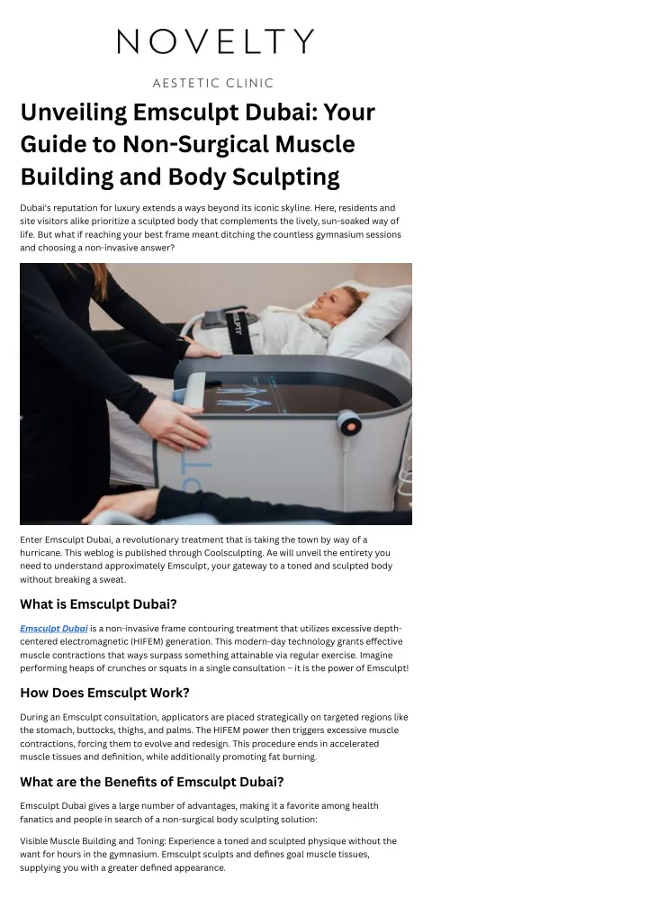 unveiling emsculpt dubai your guide