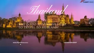 Why Do So Many People Like to Travel to Thailand? | +44-800-054-8309 Call Now