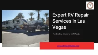 Las Vegas Stranded RV? We Bring the Repair Shop to You