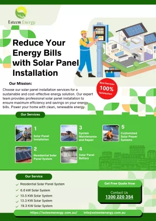 reduce your energy bills with solar panel