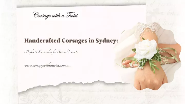 handcrafted corsages in sydney