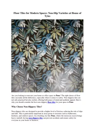 floor tiles for modern spaces non slip varieties