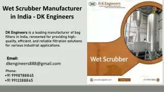 Wet Scrubber Manufacturer in India - DK Engineers