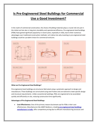 Is Pre-Engineered Steel Buildings for Commercial Use a Good Investment