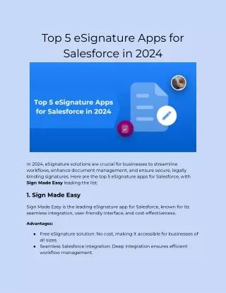Top 5 eSignature Apps for Salesforce in 2024: Leading the Digital Transformation