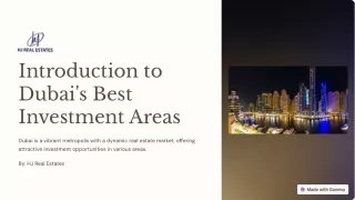 Overview of the Finest Investment Areas in Dubai