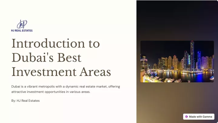 introduction to dubai s best investment areas