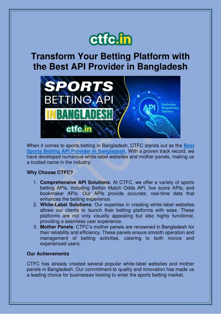 transform your betting platform with the best