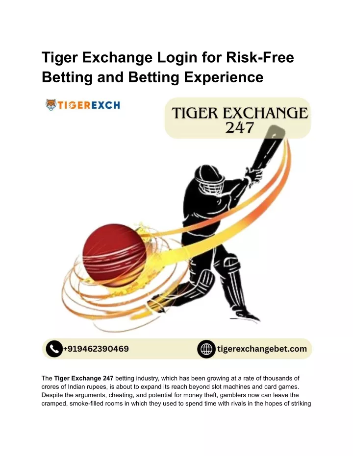 tiger exchange login for risk free betting