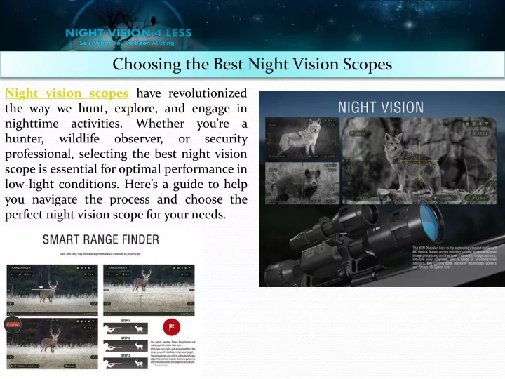 choosing the best night vision scopes