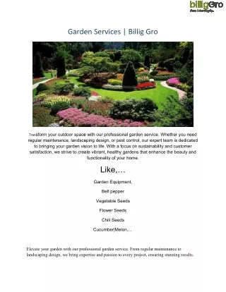 Garden Services | Billig Gro