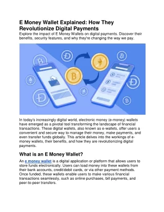 E Money Wallet Explained: How They Revolutionize Digital Payments