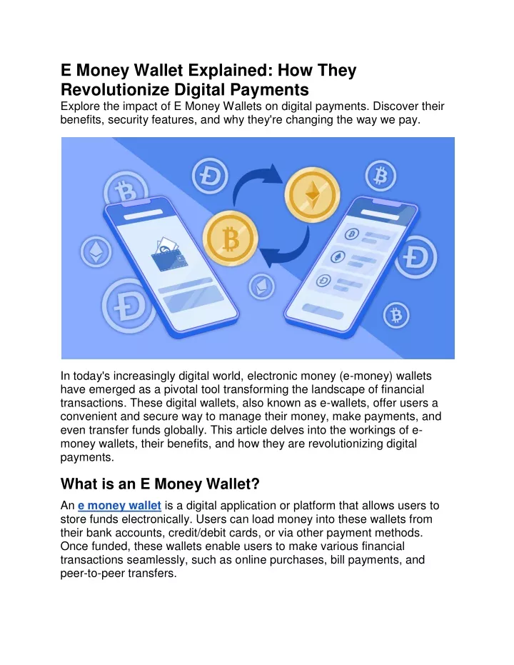 e money wallet explained how they revolutionize