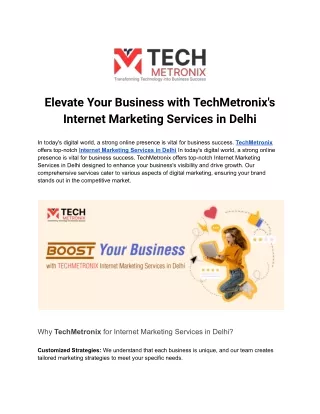 elevate your business with techmetronix