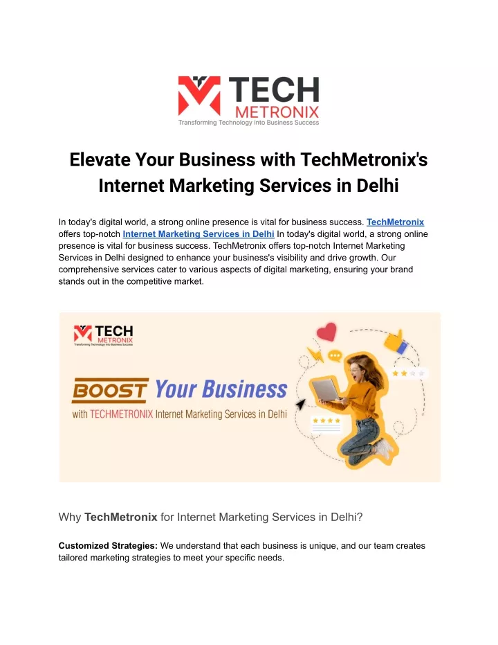 elevate your business with techmetronix