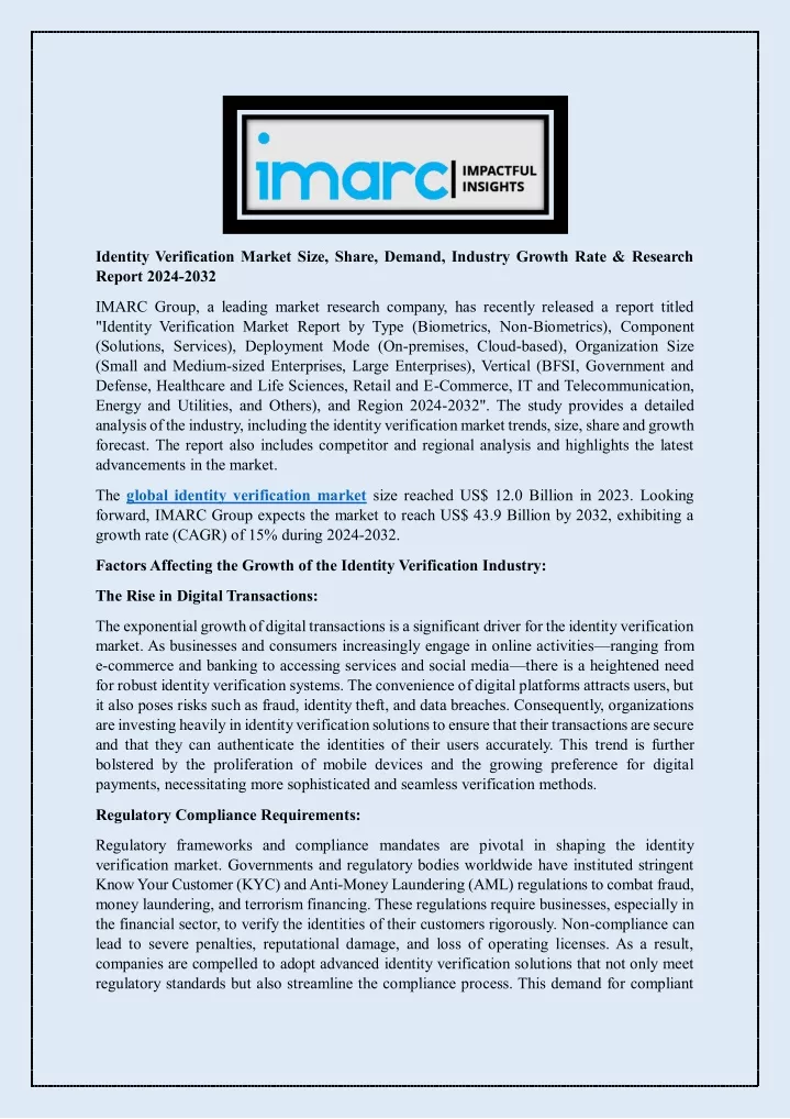 identity verification market size share demand