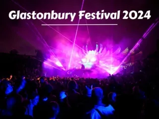 Scenes from the Glastonbury Festival 2024