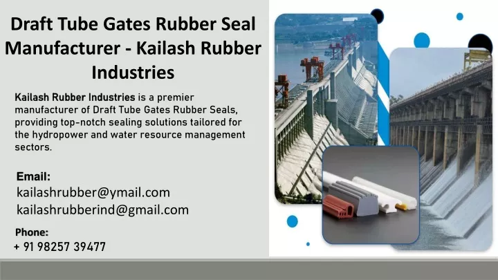 draft tube gates rubber seal manufacturer kailash