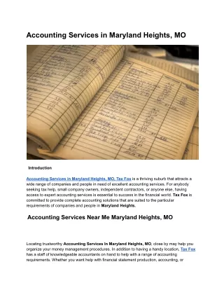 Accounting Services in Maryland Heights, MO (4)