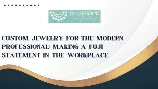 custom jewelry for the modern professional making