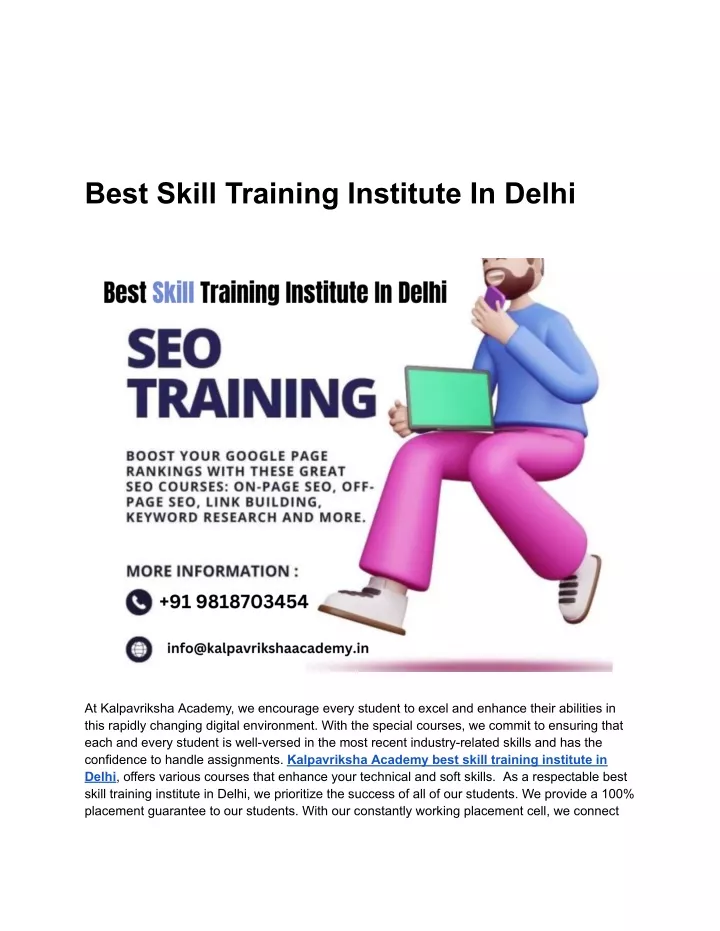 best skill training institute in delhi