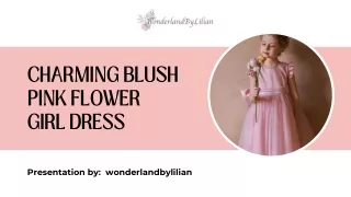 Beautifully Crafted Pink Flower Girl Dress | Wonderlandbylilian