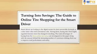 Turning Into Savings The Guide to Online Tire Shopping for the Smart Driver