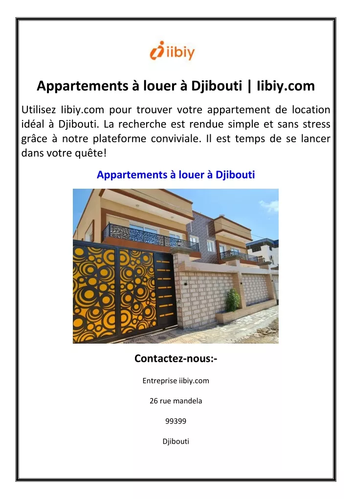 appartements louer djibouti iibiy com