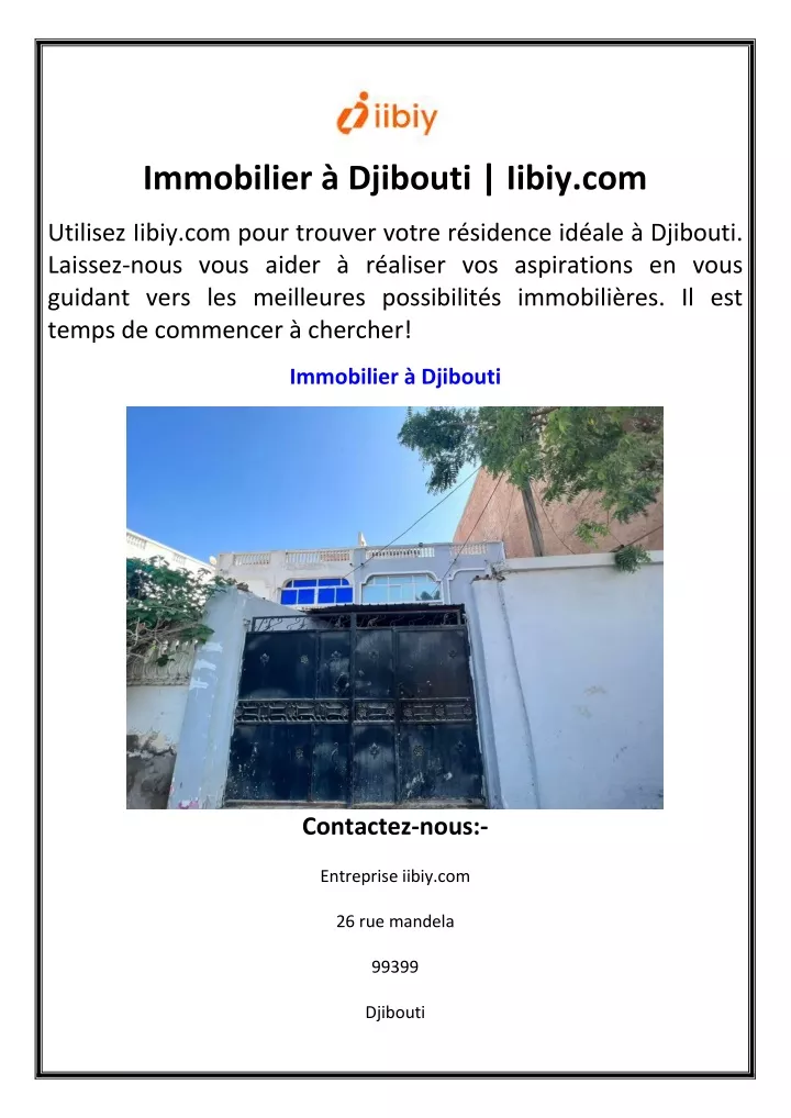 immobilier djibouti iibiy com