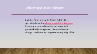 Allergy Specialist In Gurgaon