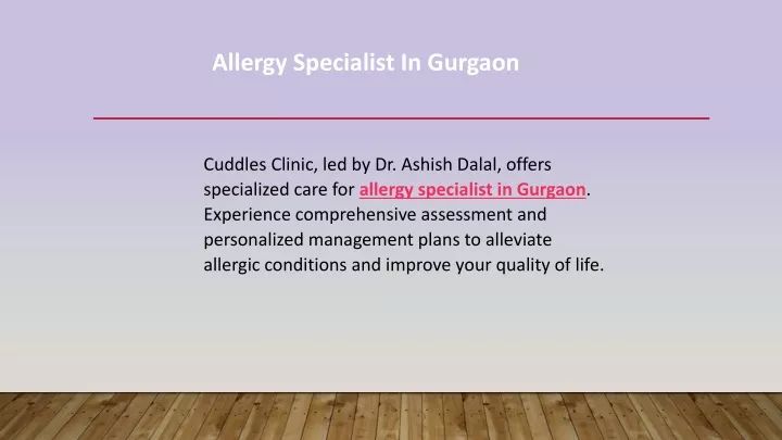 allergy specialist in gurgaon