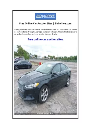 Free Online Car Auction Sites  Bidndrive.com