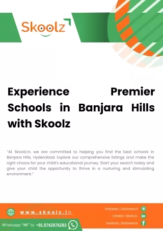 Experience Premier Schools in Banjara Hills with Skoolz (1)