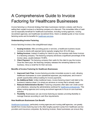 a comprehensive guide to invoice factoring