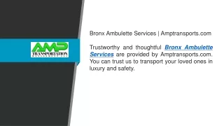 Bronx Ambulette Services  Amptransports.com