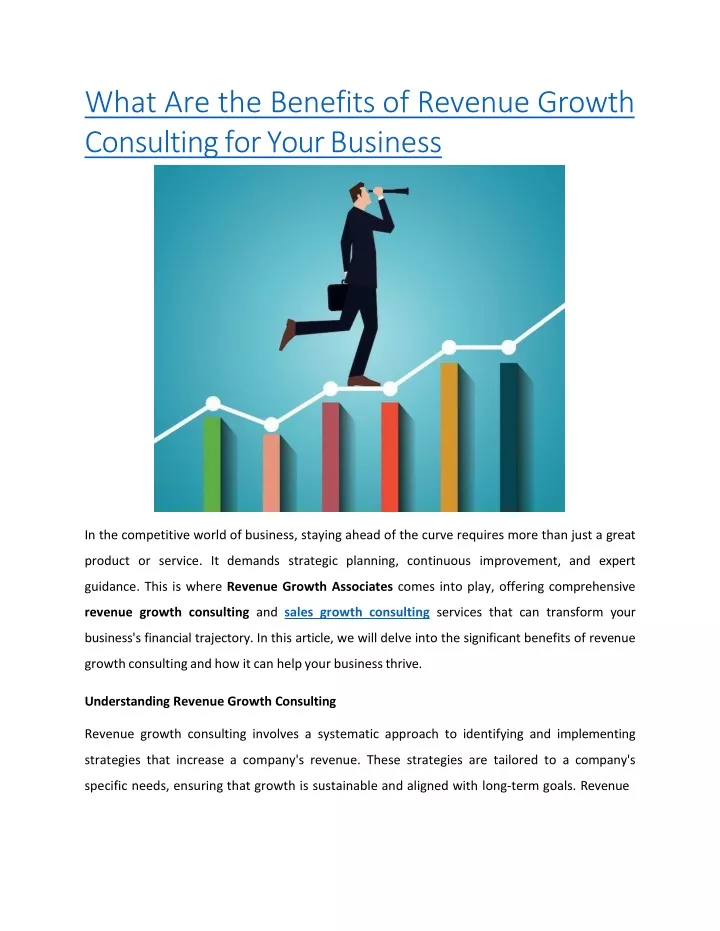 what are the benefits of revenue growth consulting for your business