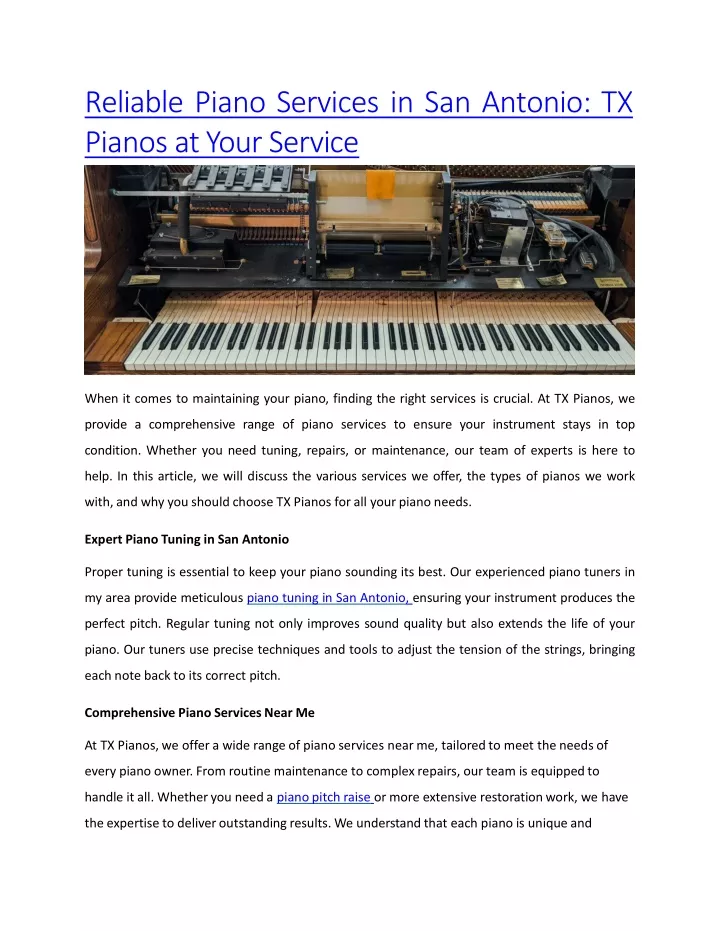 reliable piano services in san antonio tx p i a n o s a t y o u r s e r v i c e