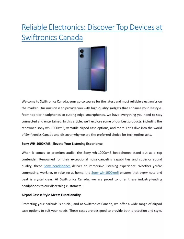 reliable electronics discover top devices