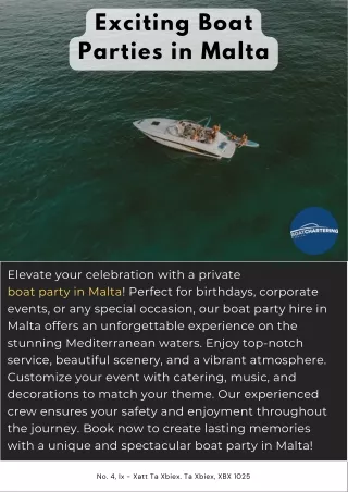 Exciting Boat Parties in Malta