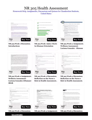 NR 305 Health Assessment