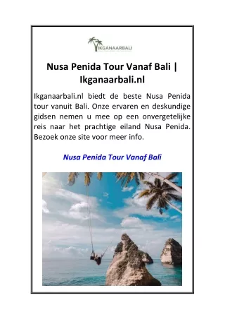 nusa penida tour vanaf bali ikganaarbali nl