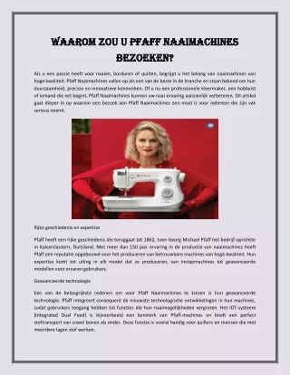 Is de goede naaimachine geschikt voor beginners?